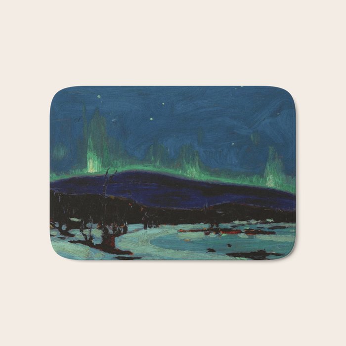 Tom Thomson Northern Lights Canadian Landscape Artist Bath Mat Gallery Image 1