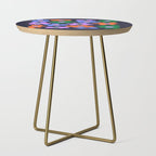 Retro Flowers: Midnight Black Edition Side Table Gallery Image 1