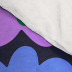 Retro Flowers: Midnight Black Edition Comforter Gallery Image 4