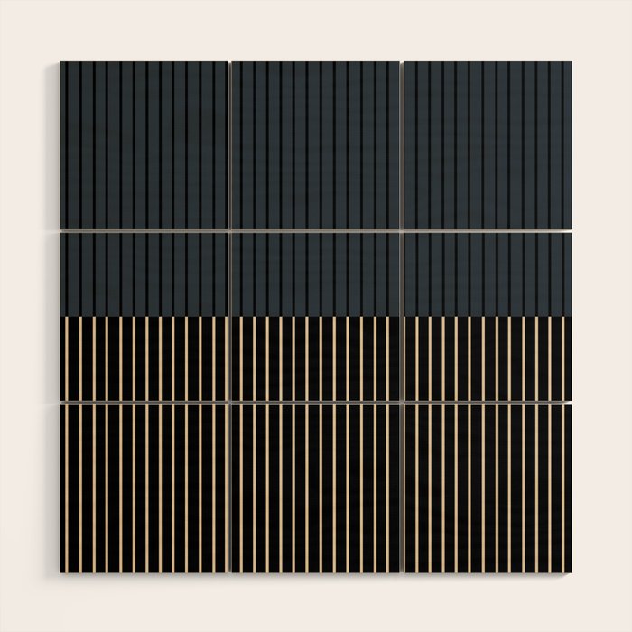 Color Block Lines XVII Wood Wall Art Gallery Image 1