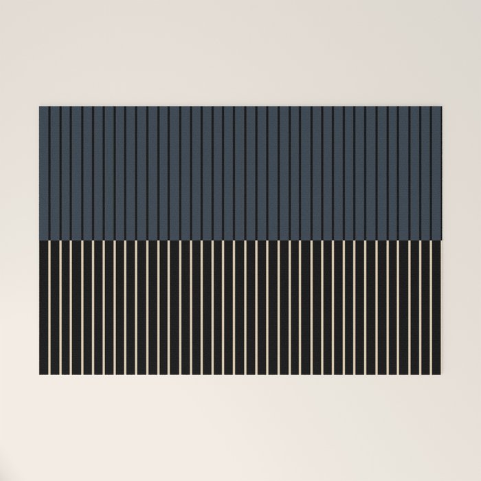 Color Block Lines XVII Welcome Mat Gallery Image 1