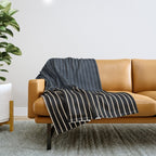 Color Block Lines XVII Throw Blanket Gallery Image 1