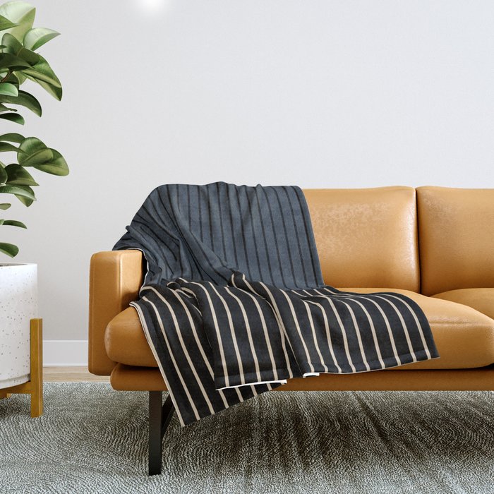 Color Block Lines XVII Throw Blanket Gallery Image 1