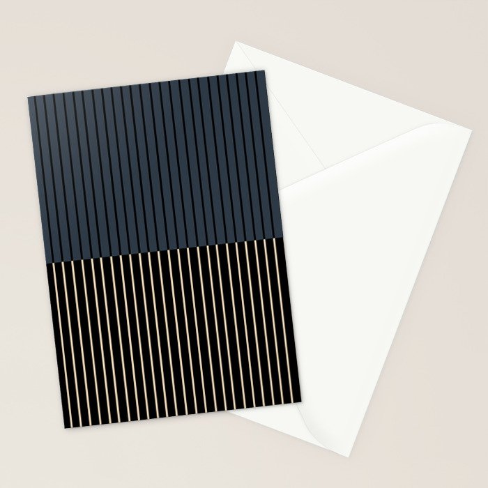Color Block Lines XVII Stationery Card Gallery Image 2