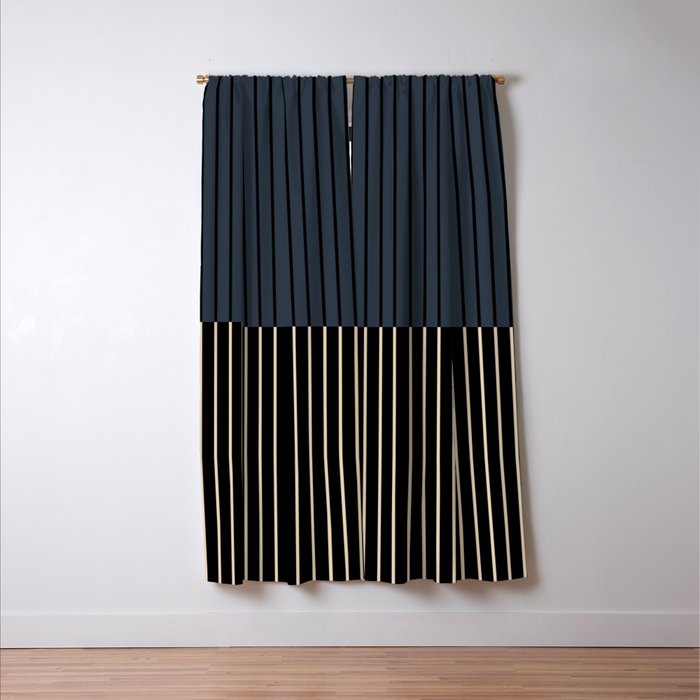 Color Block Lines XVII Window Curtain Gallery Image 3
