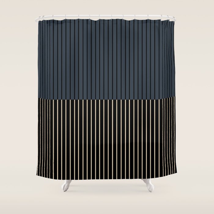 Color Block Lines XVII Shower Curtain Gallery Image 1