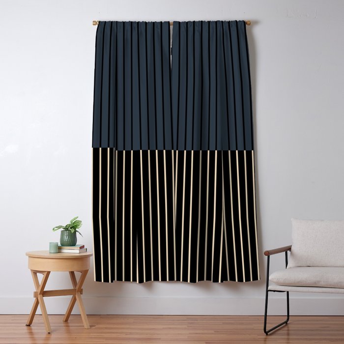 Color Block Lines XVII Window Curtain Gallery Image 5