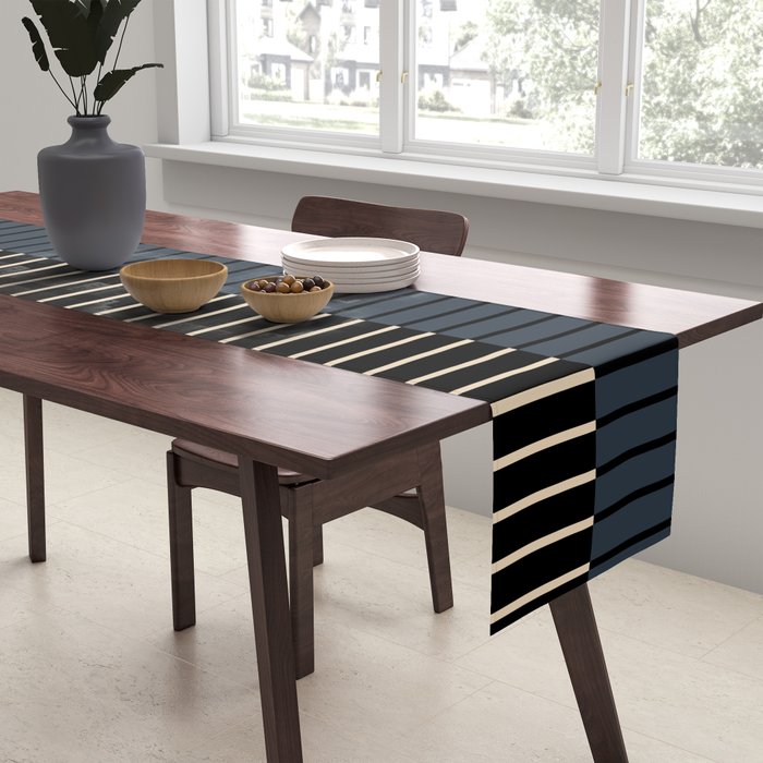 Color Block Lines XVII Table Runner Gallery Image 2