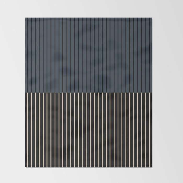 Color Block Lines XVII Throw Blanket Gallery Image 2