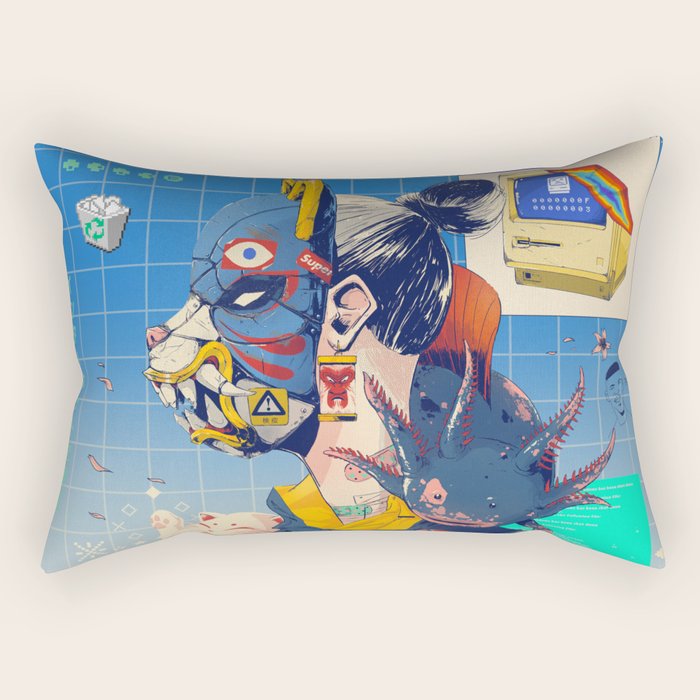 Internet Procrastination Rectangular Pillow Gallery Image 1