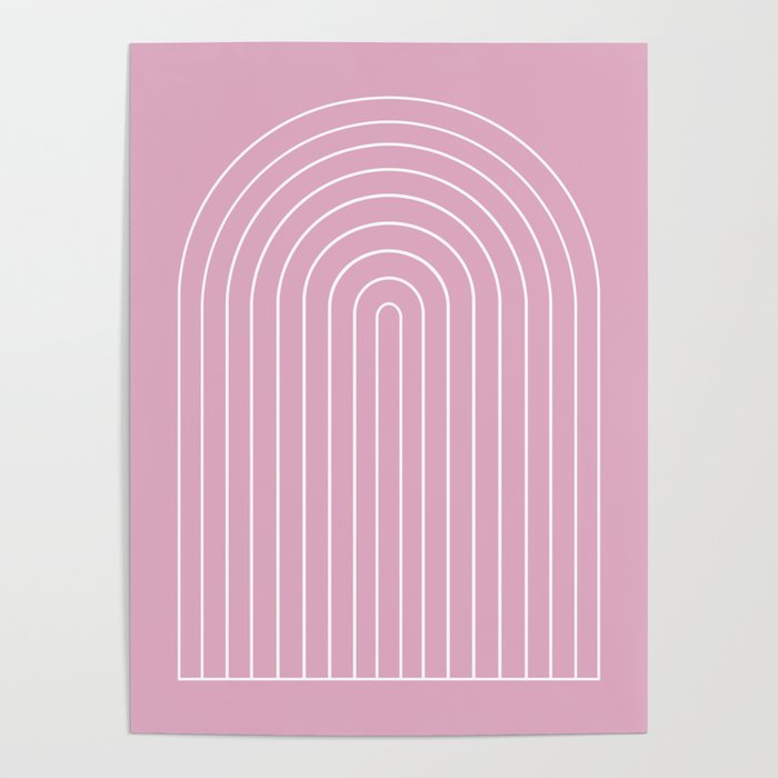 Minimal Arch XXVII Blush Pink Modern Geometric Lines Poster Gallery Image 4