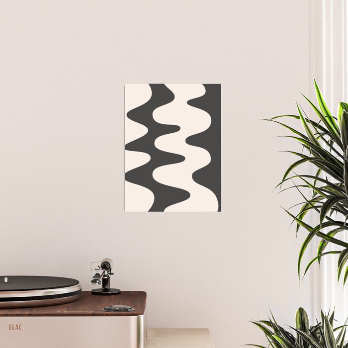 Retro Abstract Black White Poster Gallery Image 2