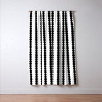 Black and White, Wavy, Squiggle, Stripes Window Curtain Gallery Image 3