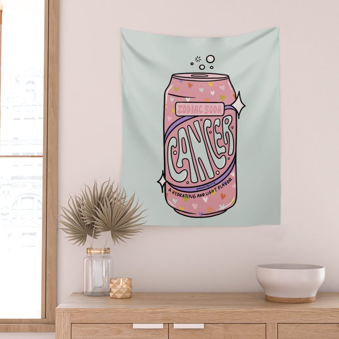 Cancer Zodiac Soda Wall Tapestry Gallery Image 2