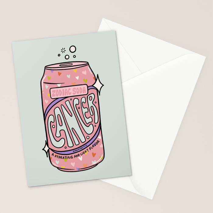 Cancer Zodiac Soda Stationery Card Gallery Image 2