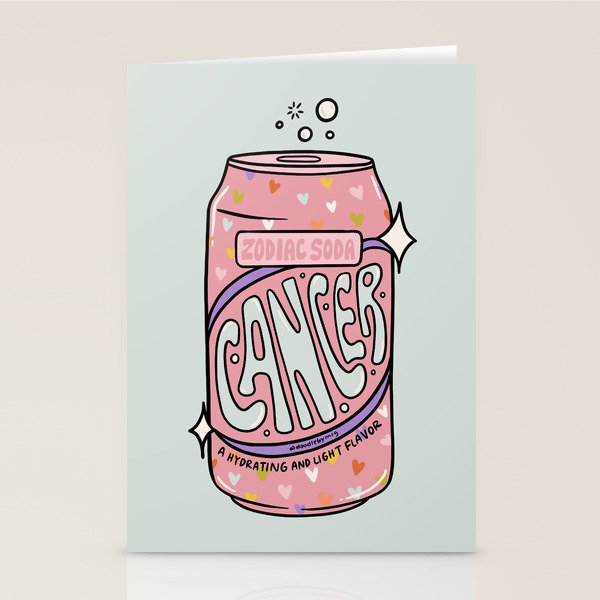 Cancer Zodiac Soda Stationery Card Gallery Image 2