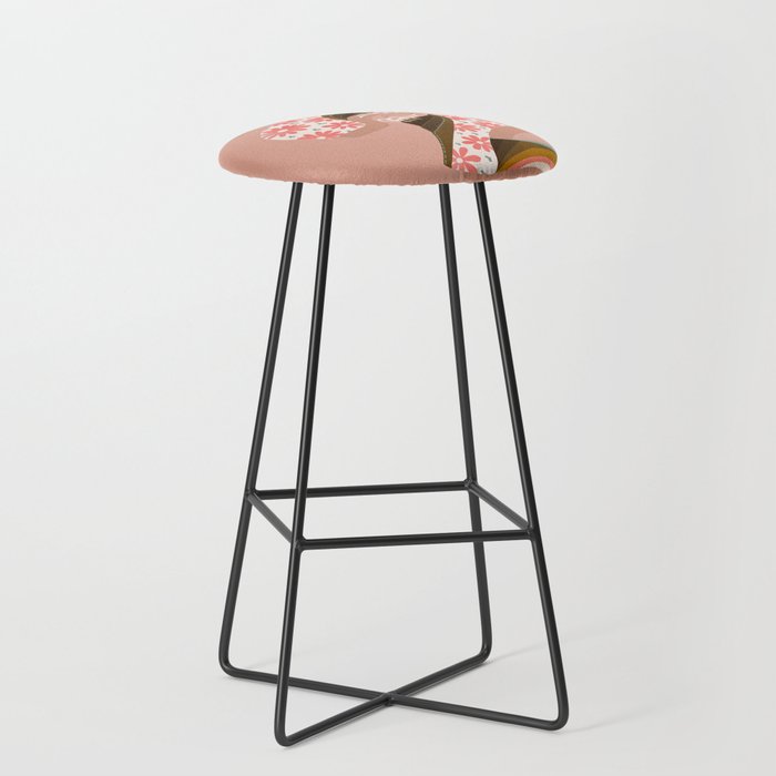 Disco Platforms - Blush & White Stool Gallery Image 1