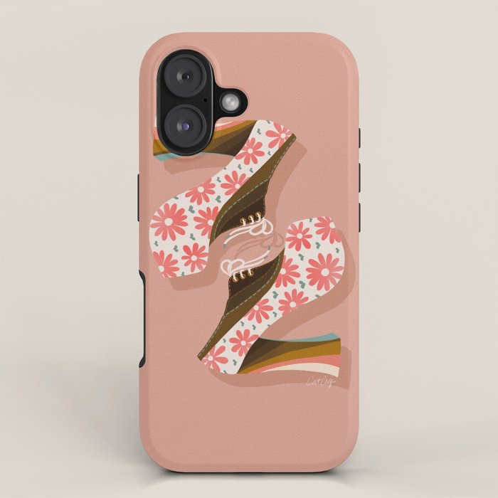 Disco Platforms - Blush & White iPhone Case Gallery Image 1