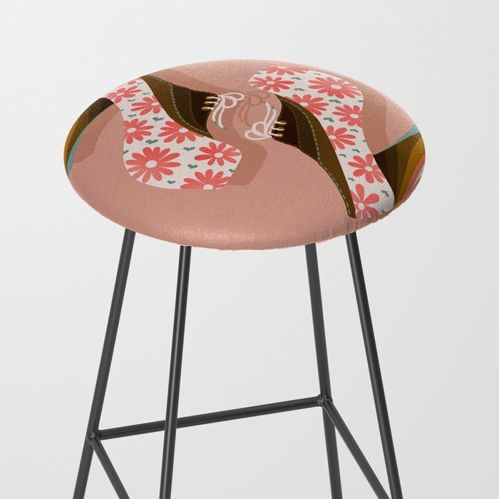 Disco Platforms - Blush & White Stool Gallery Image 2