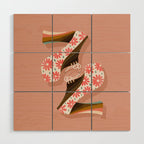 Disco Platforms - Blush & White Wood Wall Art Gallery Image 1