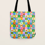 Colorful back to school geometric mosaic pattern Tote Bag Gallery Image 1