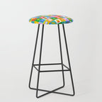 Colorful back to school geometric mosaic pattern Stool Gallery Image 1