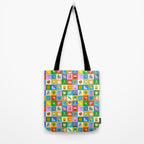 Colorful back to school geometric mosaic pattern Tote Bag Gallery Image 2
