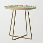 Colorful back to school geometric mosaic pattern Side Table Gallery Image 1