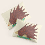 Hedgehog in hair raising speed Pillow Sham Gallery Image 3