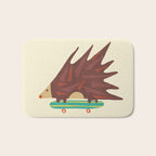 Hedgehog in hair raising speed Bath Mat Gallery Image 1
