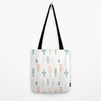 Retro hand drawn cactus plant pattern Tote Bag Gallery Image 2