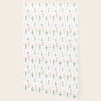 Retro hand drawn cactus plant pattern Wallpaper Gallery Image 2