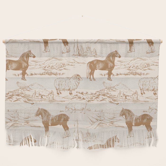 Clydesdale Horses in The Scottish Landscape  Wall Hanging Gallery Image 1