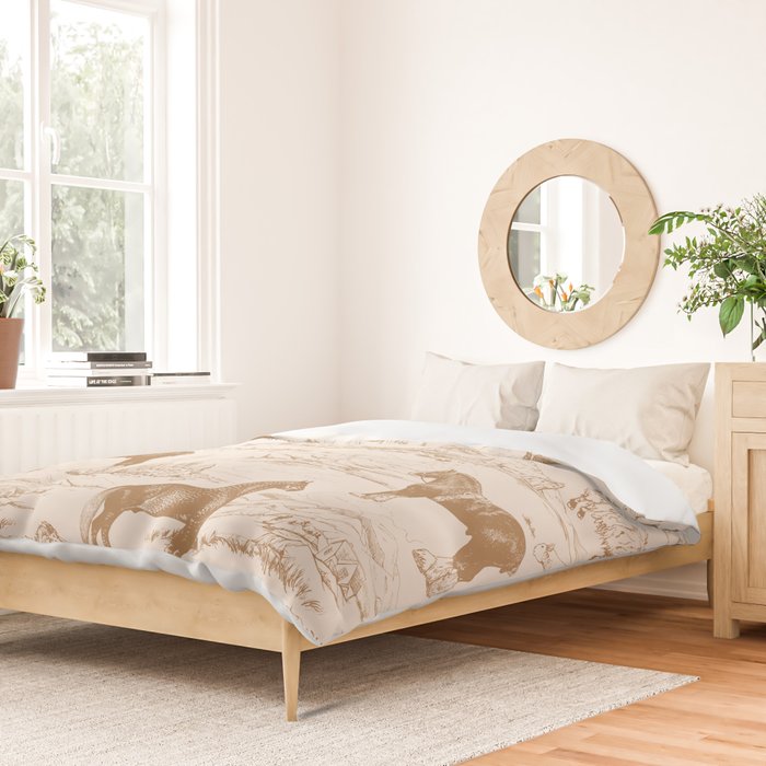 Clydesdale Horses in The Scottish Landscape  Duvet Cover Gallery Image 2