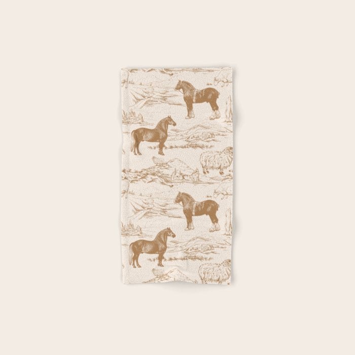 Clydesdale Horses in The Scottish Landscape  Bath Towel Gallery Image 1