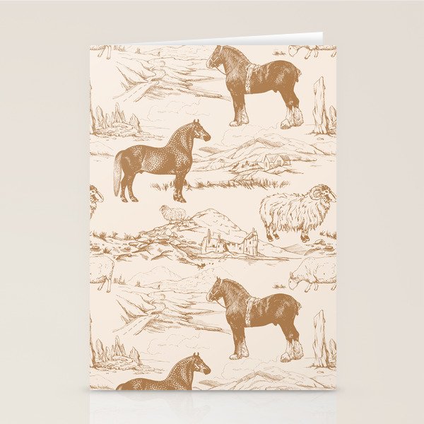 Clydesdale Horses in The Scottish Landscape  Stationery Card Gallery Image 2