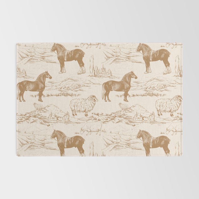 Clydesdale Horses in The Scottish Landscape  Rug Gallery Image 2