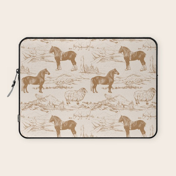 Clydesdale Horses in The Scottish Landscape  Laptop Sleeve Gallery Image 1