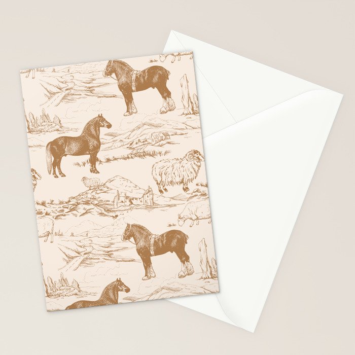 Clydesdale Horses in The Scottish Landscape  Stationery Card Gallery Image 2
