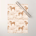 Clydesdale Horses in The Scottish Landscape  Wrapping Paper Gallery Image 1