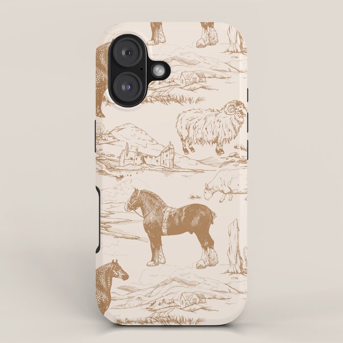 Clydesdale Horses in The Scottish Landscape  iPhone Case Gallery Image 1