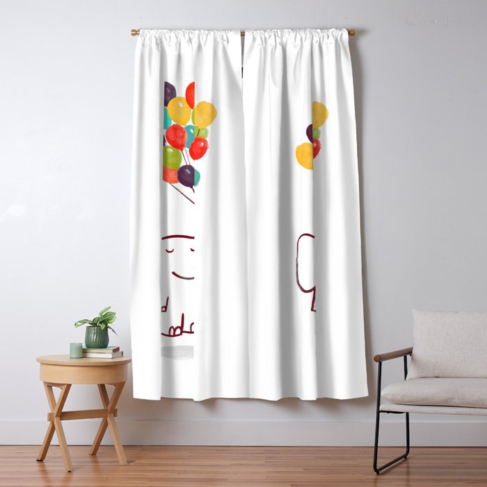 Flying Elephant Window Curtain Gallery Image 1