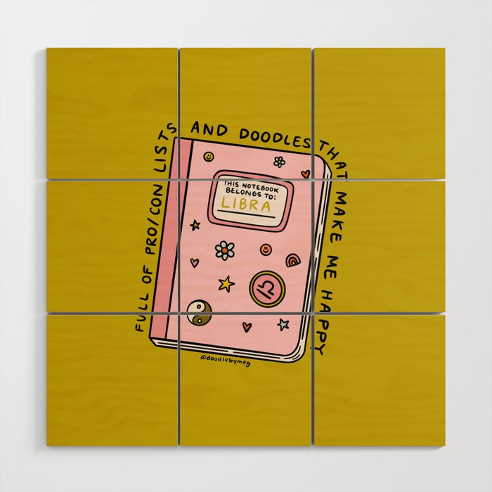 Libra Notebook Wood Wall Art Gallery Image 1