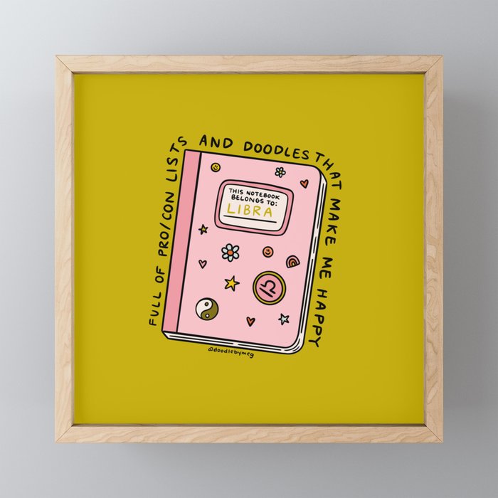 Libra Notebook Mini Art Print Gallery Image 1