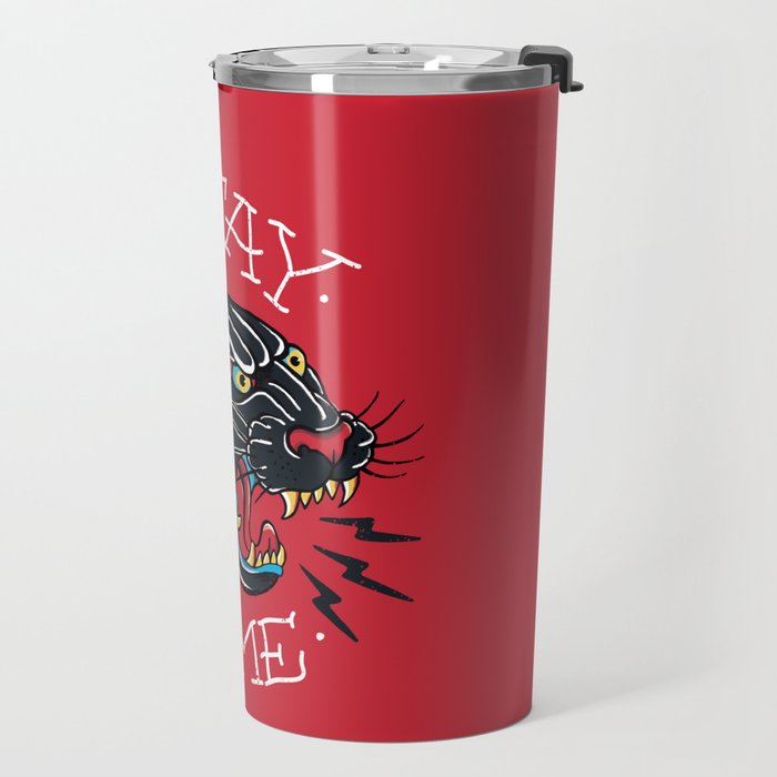 Stay Home Panther Tattoo Travel Mug Gallery Image 2
