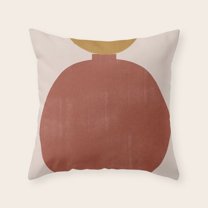 Vase Burnt Orange Object Throw Pillow Gallery Image 6