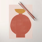 Vase Burnt Orange Object Wrapping Paper Gallery Image 1