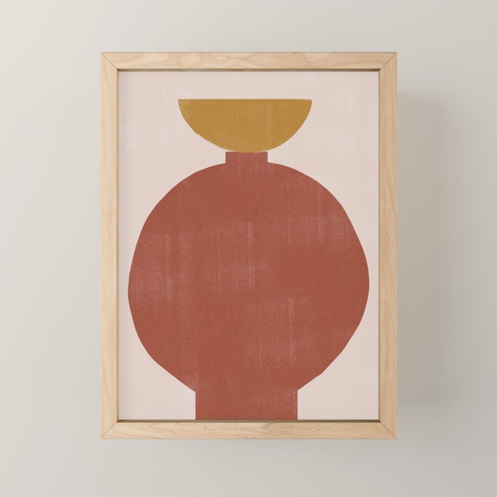 Vase Burnt Orange Object Mini Art Print Gallery Image 1