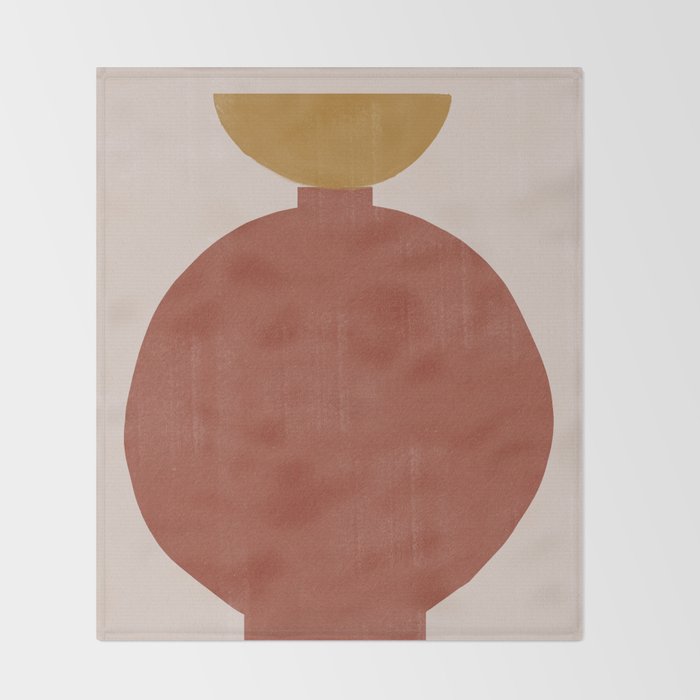 Vase Burnt Orange Object Throw Blanket Gallery Image 2