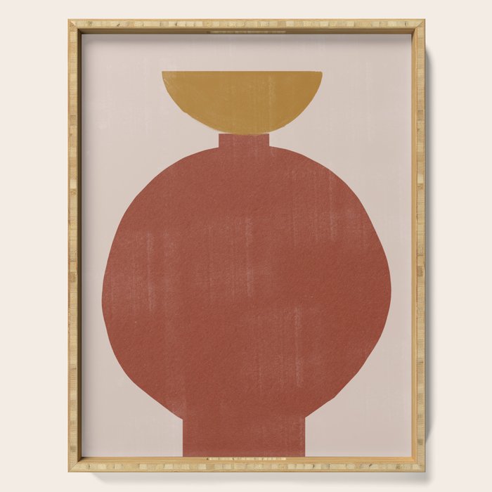 Vase Burnt Orange Object Serving Tray Gallery Image 1